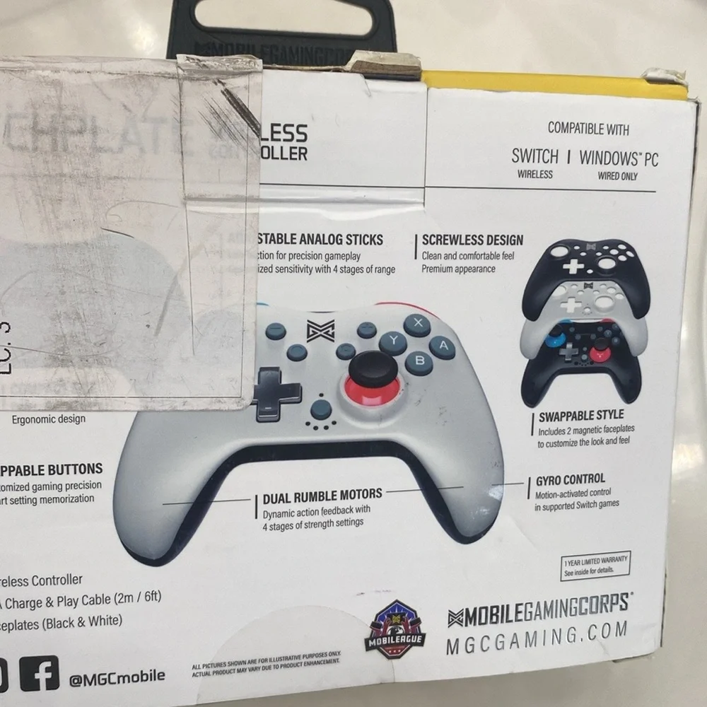 MGC‎ Switchplate Wireless Gaming Controller, New in Box